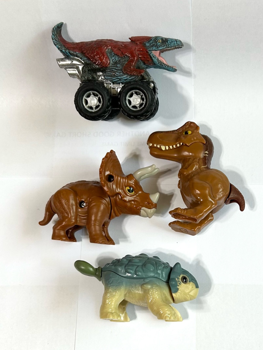 4/$20 Dinosaurs: 3 Jurassic World Camp Cretaceous MacDonalds / 1 Zoom Riders